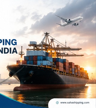 Container ship at port