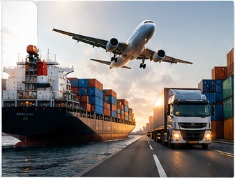 Air, sea and road logistics